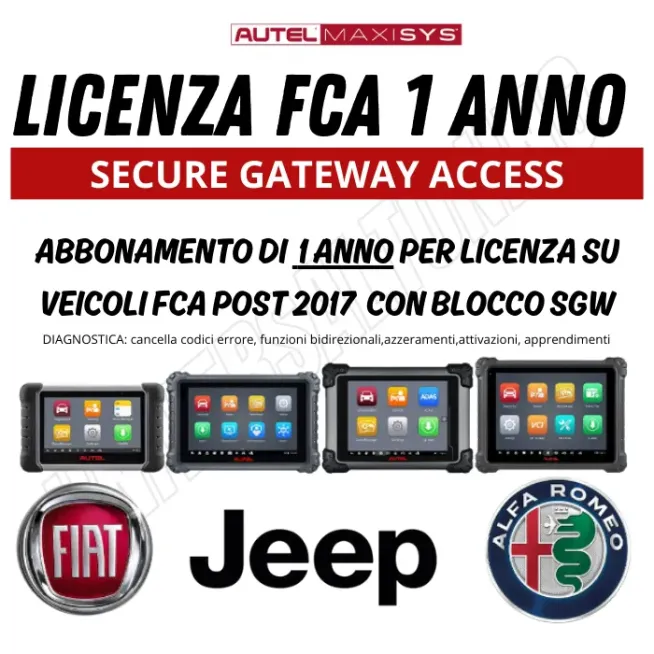 LICENZA AUTEL PER ACCESSO AL SECURE GATEWAY ( SGW)- FCA-STELLANTIS