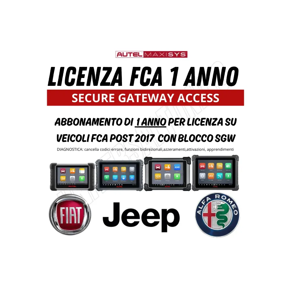 LICENZA AUTEL PER ACCESSO AL SECURE GATEWAY ( SGW)- FCA-STELLANTIS