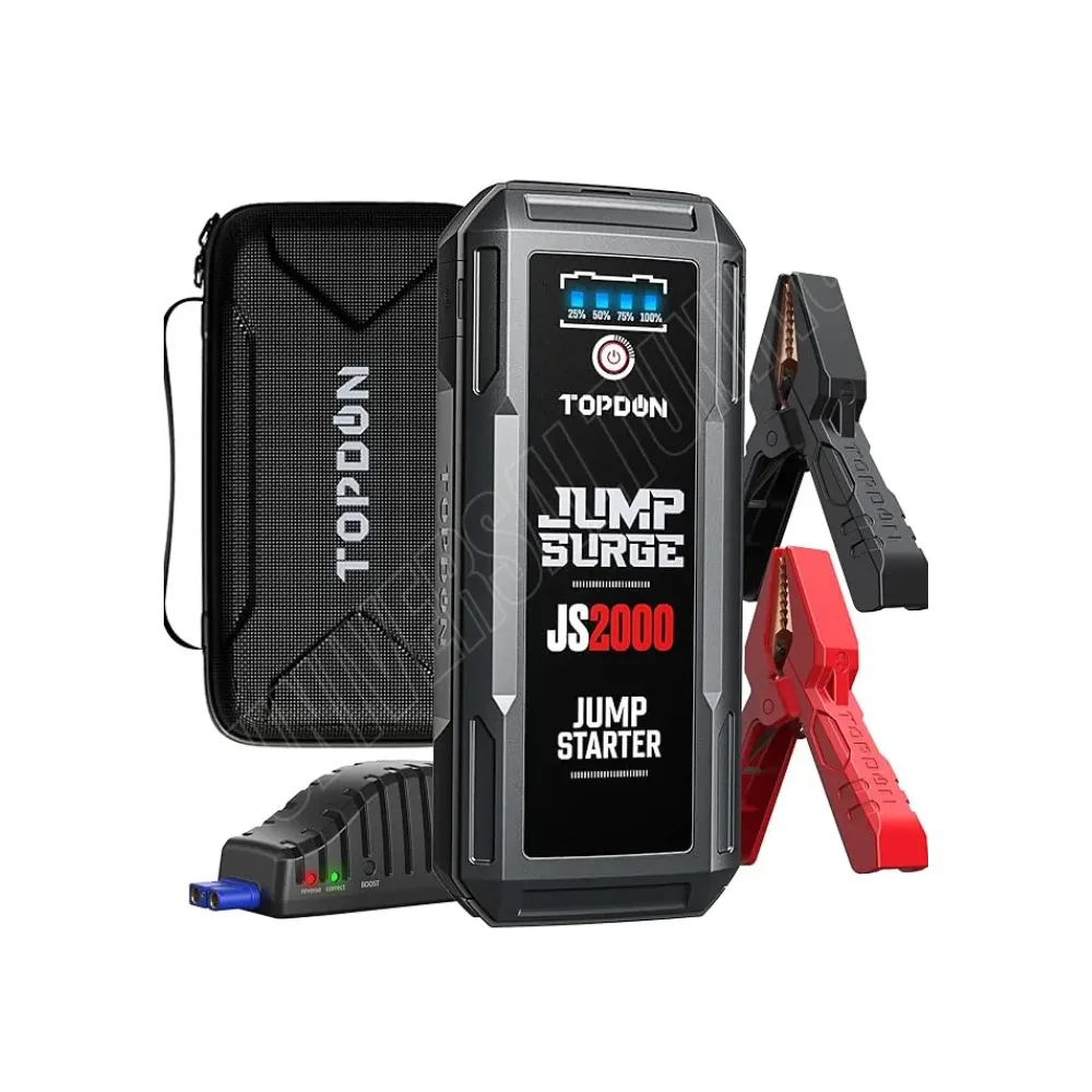 TOPDON JS2000 Avviatore Batteria Auto  2000A 16000mAh DIESEL/BENZINA AUTO, MOTO, CAMION LEGGERI e ALTRI VEICOLI,