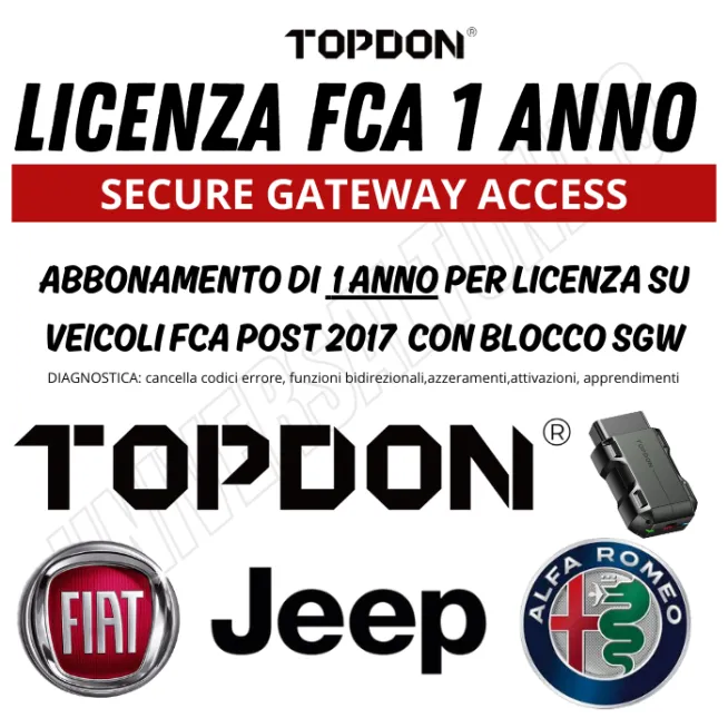 LICENZA TOPDON PER ACCESSO AL SECURE GATEWAY FCA-STELLANTIS