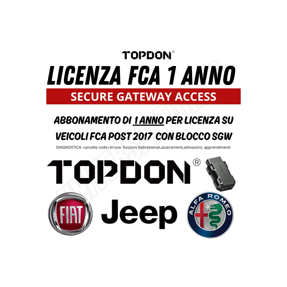 LICENZA TOPDON PER ACCESSO AL SECURE GATEWAY FCA-STELLANTIS